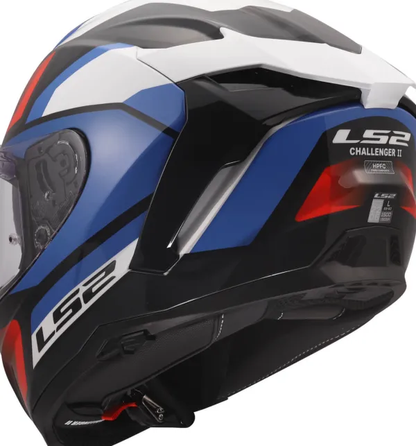 LS2 FF817 Challenger II Viper White Blue Red> Integraalhelmen|Race Helmen
