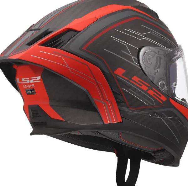 LS2 FF807 Dragon Subic Red> Integraalhelmen|Race Helmen