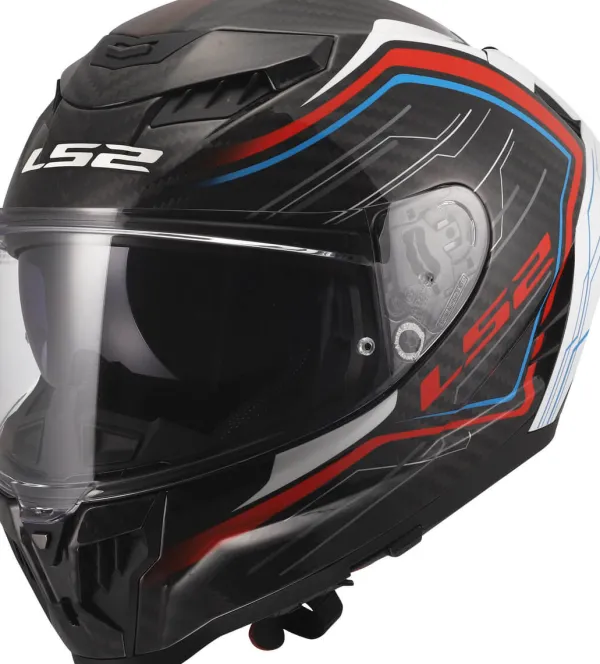 LS2 FF807 Dragon Subic White Blue Red> Integraalhelmen|Race Helmen