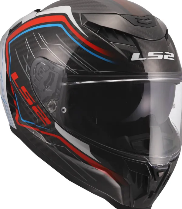 LS2 FF807 Dragon Subic White Blue Red> Integraalhelmen|Race Helmen