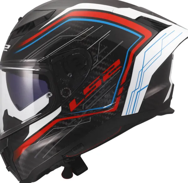 LS2 FF807 Dragon Subic White Blue Red> Integraalhelmen|Race Helmen