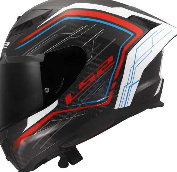 LS2 FF807 Dragon Subic White Blue Red> Integraalhelmen|Race Helmen