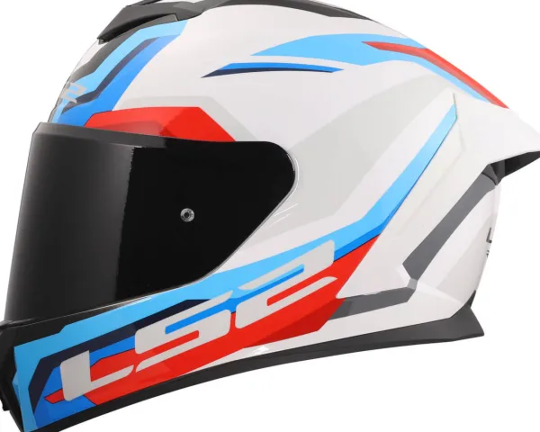 LS2 FF820 Rapid III Hyper White Blue Red> Integraalhelmen