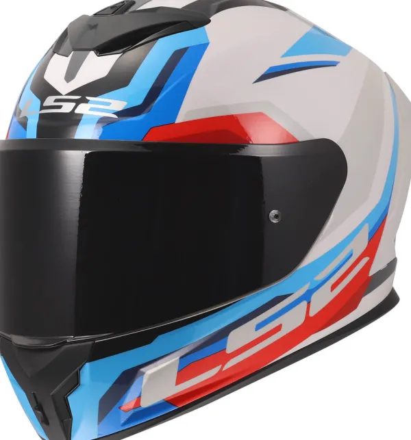 LS2 FF820 Rapid III Hyper White Blue Red> Integraalhelmen