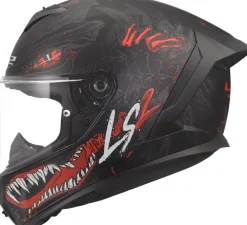 LS2 FF820 Rapid III Kaiju Ii Black Red White> Integraalhelmen