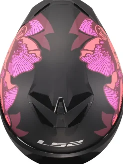LS2 FF820 Rapid III Poppies Ii Black Pink> Integraalhelmen