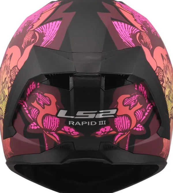 LS2 FF820 Rapid III Poppies Ii Black Pink> Integraalhelmen
