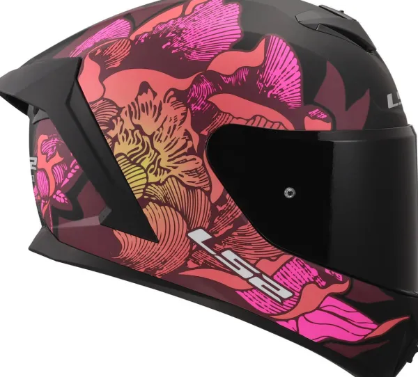 LS2 FF820 Rapid III Poppies Ii Black Pink> Integraalhelmen