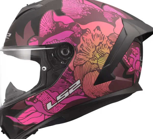 LS2 FF820 Rapid III Poppies Ii Black Pink> Integraalhelmen