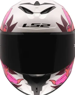 LS2 FF820 Rapid III Poppies Ii White Pink> Integraalhelmen