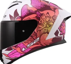 LS2 FF820 Rapid III Poppies Ii White Pink> Integraalhelmen