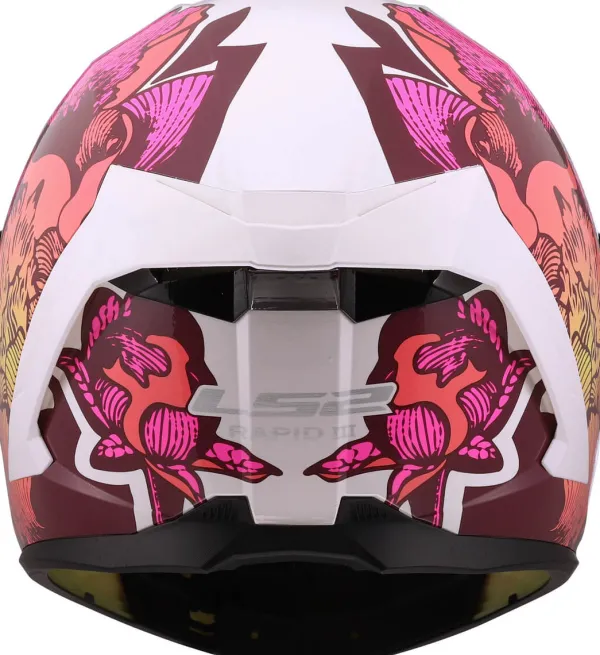 LS2 FF820 Rapid III Poppies Ii White Pink> Integraalhelmen