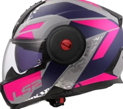 LS2 FF902 Scope II Oxyd Grey Blue Purple> Systeemhelmen|Helmen Met Zonnevizier