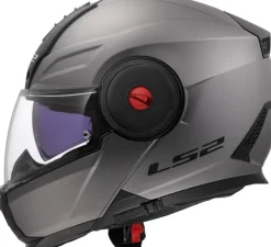 LS2 FF902 Scope II Solid Matt Titanium> Systeemhelmen|Helmen Met Zonnevizier