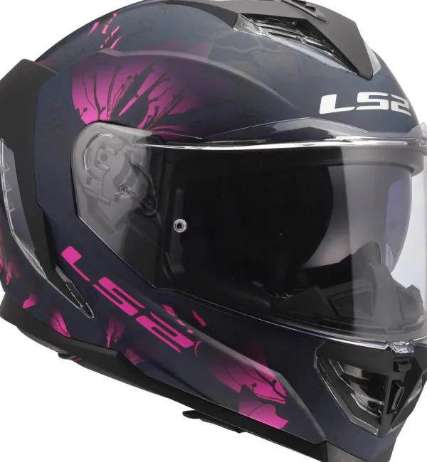 LS2 FF818 Storm III Burst Black Pink> Integraalhelmen|Race Helmen