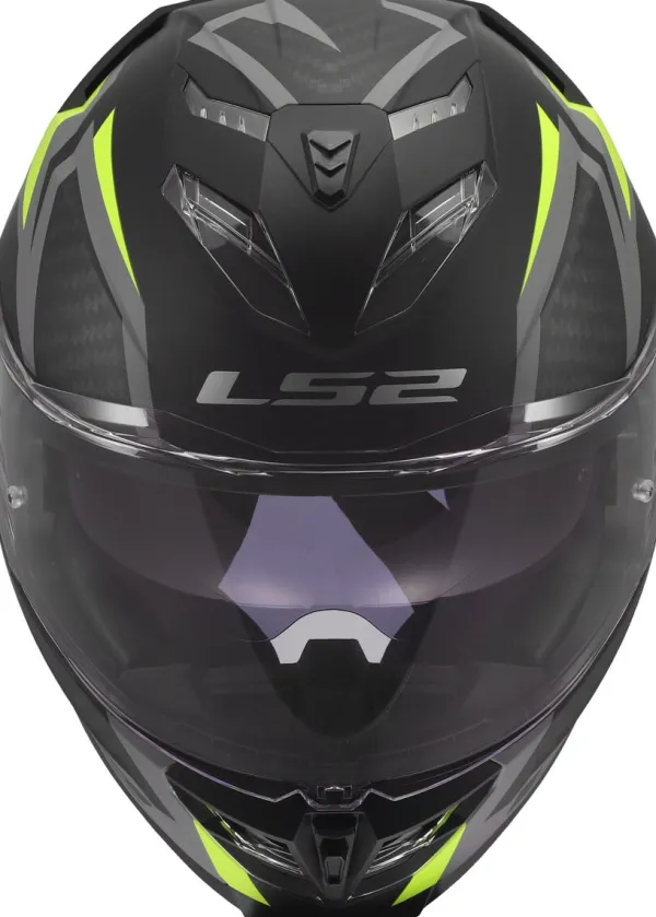 LS2 FF818 Storm III Dynamo Black H-V Yellow> Integraalhelmen|Race Helmen
