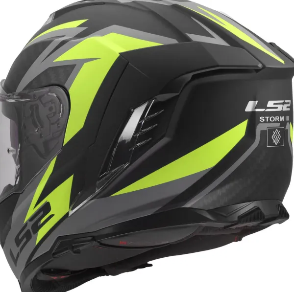 LS2 FF818 Storm III Dynamo Black H-V Yellow> Integraalhelmen|Race Helmen
