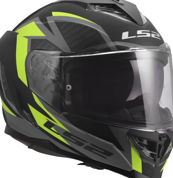 LS2 FF818 Storm III Dynamo Black H-V Yellow> Integraalhelmen|Race Helmen