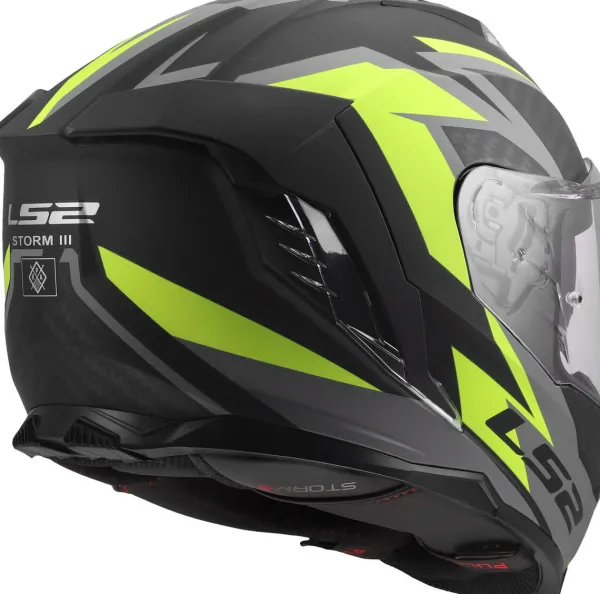 LS2 FF818 Storm III Dynamo Black H-V Yellow> Integraalhelmen|Race Helmen