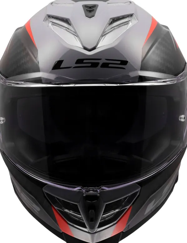 LS2 FF818 Storm III Dynamo Grey Red> Integraalhelmen|Race Helmen