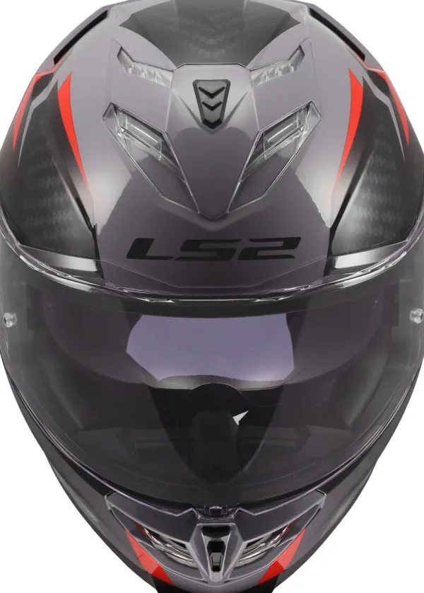 LS2 FF818 Storm III Dynamo Grey Red> Integraalhelmen|Race Helmen