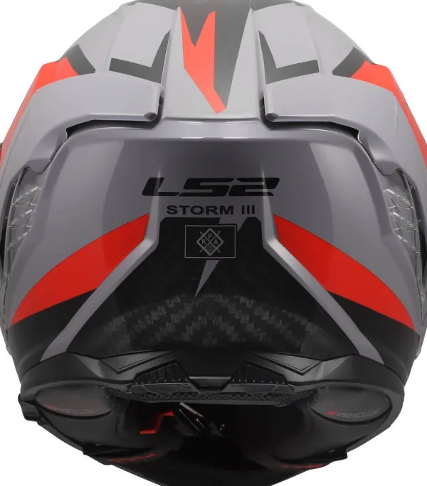 LS2 FF818 Storm III Dynamo Grey Red> Integraalhelmen|Race Helmen