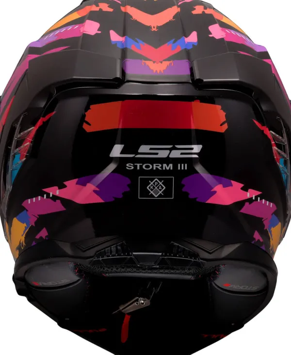 LS2 FF818 Storm III Kaos Black Purple Blue> Integraalhelmen|Race Helmen