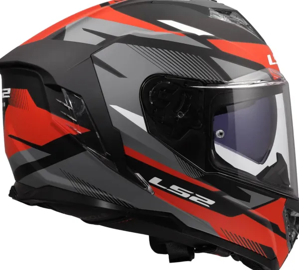 LS2 FF818 Storm III Komai Black Red> Integraalhelmen|Race Helmen