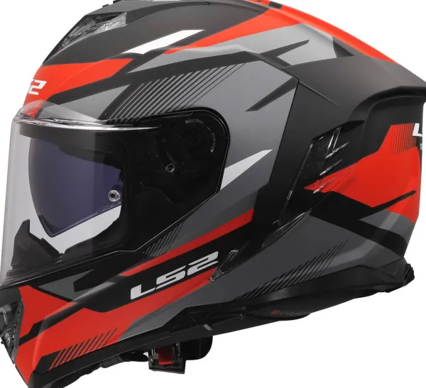 LS2 FF818 Storm III Komai Black Red> Integraalhelmen|Race Helmen