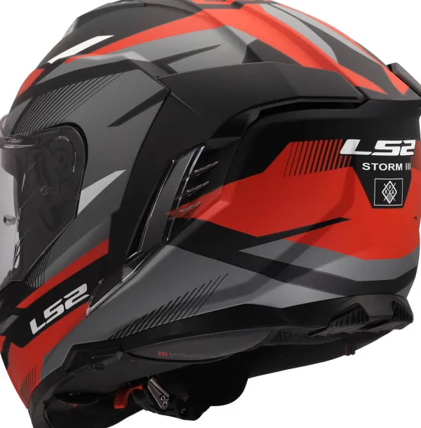 LS2 FF818 Storm III Komai Black Red> Integraalhelmen|Race Helmen