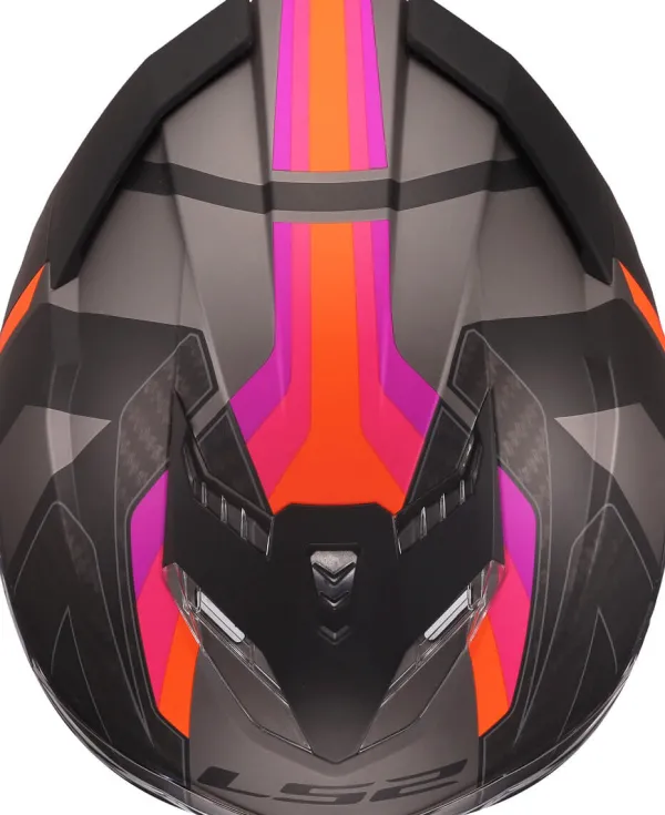LS2 FF818 Storm III Sporty Grey Purple> Integraalhelmen|Race Helmen