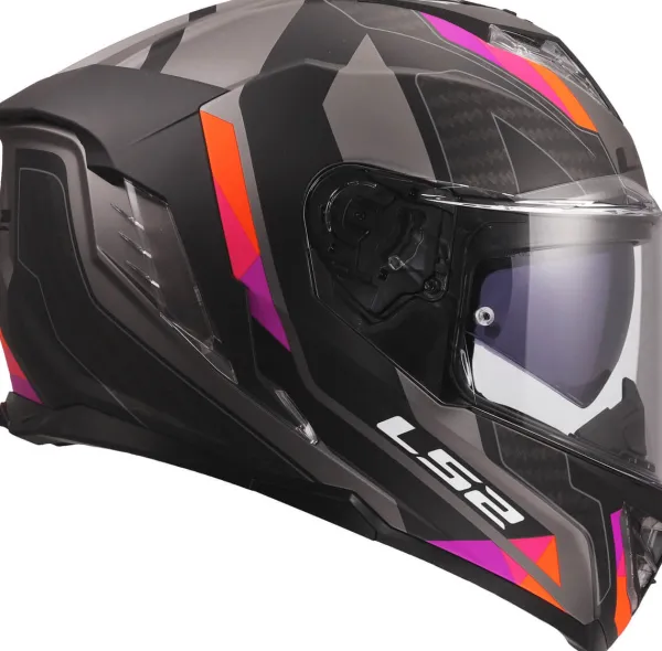 LS2 FF818 Storm III Sporty Grey Purple> Integraalhelmen|Race Helmen