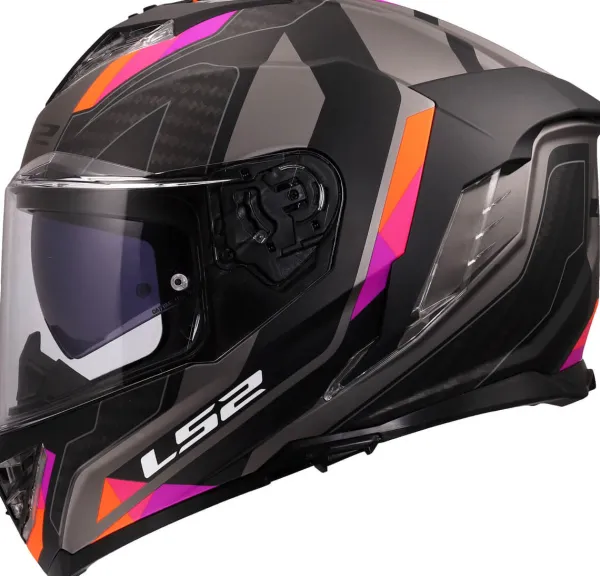 LS2 FF818 Storm III Sporty Grey Purple> Integraalhelmen|Race Helmen