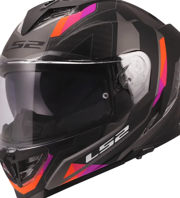 LS2 FF818 Storm III Sporty Grey Purple> Integraalhelmen|Race Helmen