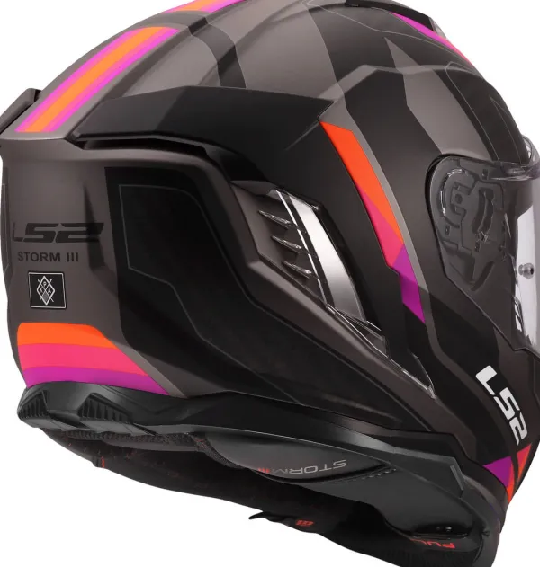 LS2 FF818 Storm III Sporty Grey Purple> Integraalhelmen|Race Helmen