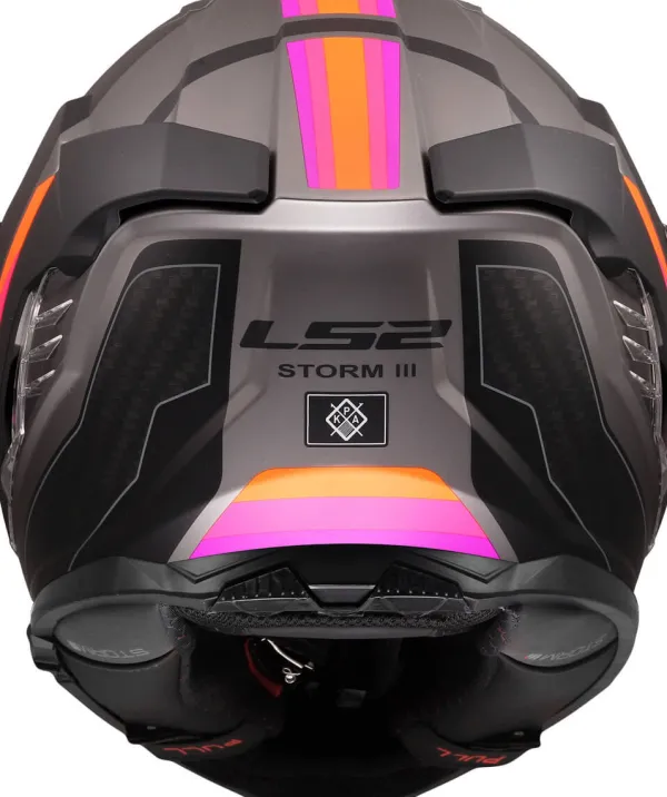 LS2 FF818 Storm III Sporty Grey Purple> Integraalhelmen|Race Helmen