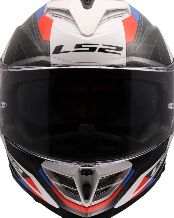 LS2 FF818 Storm III Sporty White Blue Red> Integraalhelmen|Race Helmen