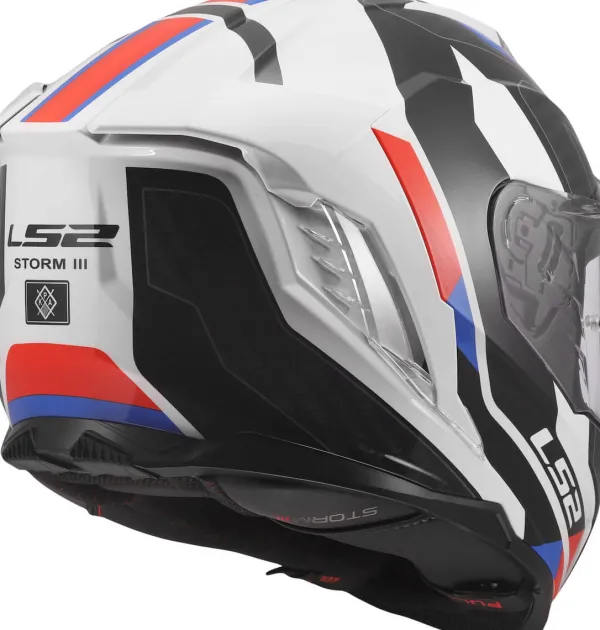 LS2 FF818 Storm III Sporty White Blue Red> Integraalhelmen|Race Helmen