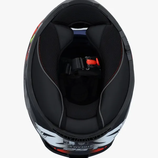 LS2 FF808 Stream II Angry Monkey Mat Black Red> Integraalhelmen|Helmen Met Zonnevizier