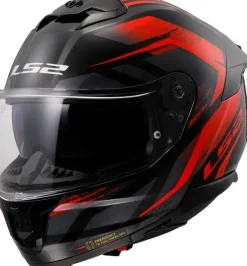 LS2 FF808 Stream II Fury Black Red> Integraalhelmen|Helmen Met Zonnevizier