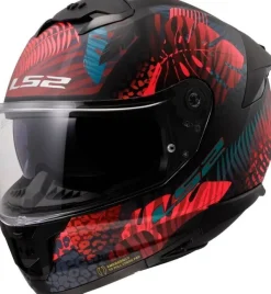 LS2 FF808 Stream II Jungle Mat Black Pink Blue> Integraalhelmen|Helmen Met Zonnevizier