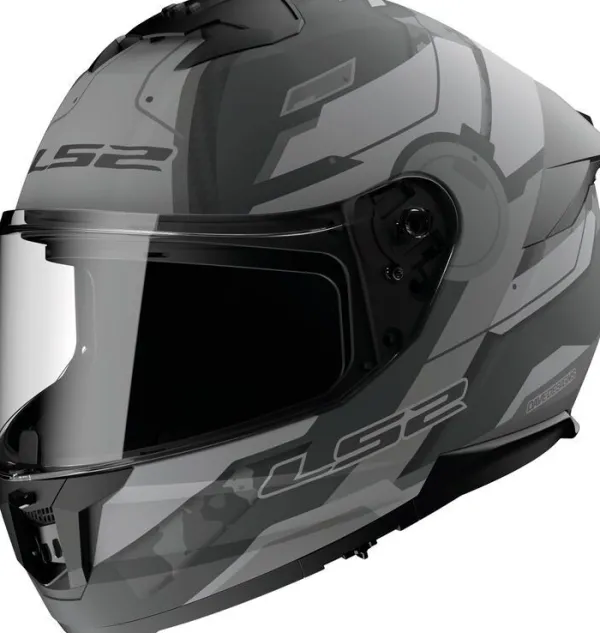 LS2 FF808 Stream II Shadow Mat Titanium Grey> Integraalhelmen|Helmen Met Zonnevizier