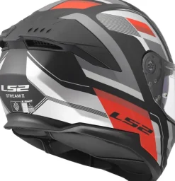 LS2 FF808 Stream II Vintage Black Grey Red-06> Integraalhelmen|Helmen Met Zonnevizier