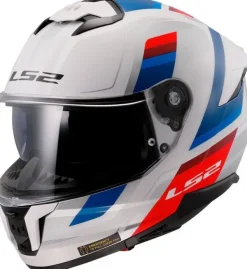 LS2 FF808 Stream II Vintage White Blue Red> Integraalhelmen|Helmen Met Zonnevizier