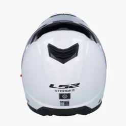 LS2 FF908 Strobe II Gloss White> Systeemhelmen|Helmen Met Zonnevizier