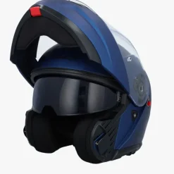 LS2 FF908 Strobe II Matt Navy Blue> Systeemhelmen|Helmen Met Zonnevizier
