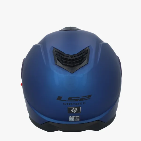 LS2 FF908 Strobe II Matt Navy Blue> Systeemhelmen|Helmen Met Zonnevizier