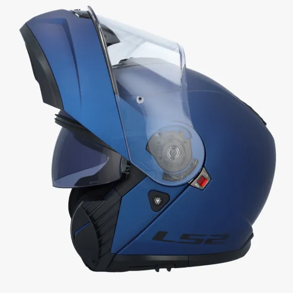 LS2 FF908 Strobe II Matt Navy Blue> Systeemhelmen|Helmen Met Zonnevizier