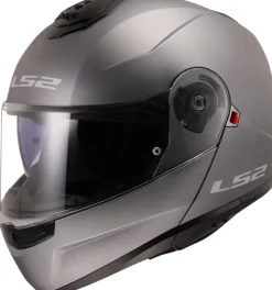 LS2 FF908 Strobe II Matt Titanium> Systeemhelmen|Helmen Met Zonnevizier