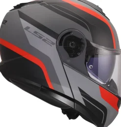 LS2 FF908 Strobe II Monza Black Grey Red-06> Systeemhelmen|Helmen Met Zonnevizier